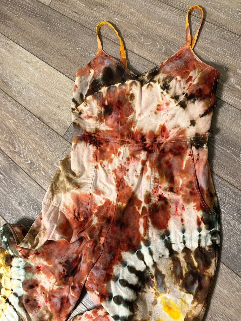 Hand dyed structured bodice Jumpsuit